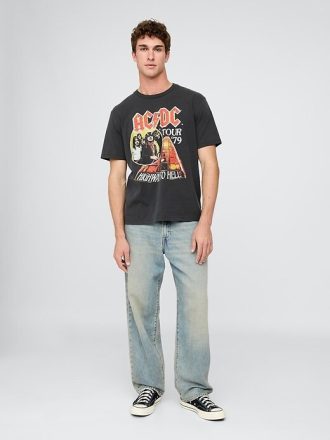 AC/DC 1979 Tour – Entspanntes Grafik-T-Shirt