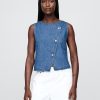 Asymmetrische Jeansweste Asymmetrische Jeansweste