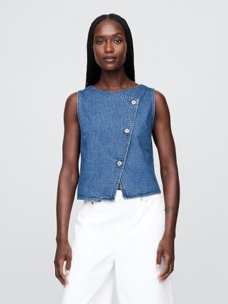 Asymmetrische Jeansweste