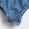 Baby-Denim-Bodysuit mit Knopfleiste Baby-Denim-Bodysuit mit Knopfleiste