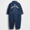 Baby-Denim-Overall mit Bärenlogo Baby-Denim-Overall mit Bärenlogo