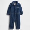 Baby-Denim-Overall mit Bärenlogo Baby-Denim-Overall mit Bärenlogo
