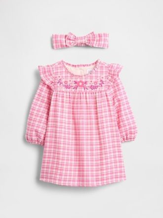 Baby-Kleiderset mit Vichy-Karomuster