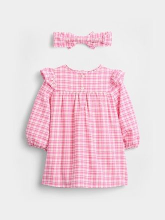 Baby-Kleiderset mit Vichy-Karomuster