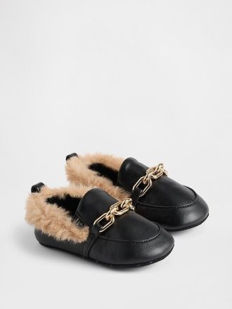 Baby-Loafer aus Kunstpelz