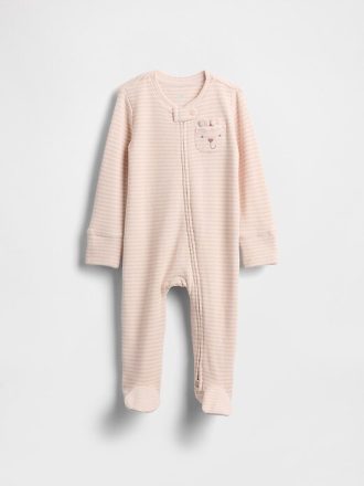 Baby Softspun Waffelbär Einteiler mit Taschenfüßen