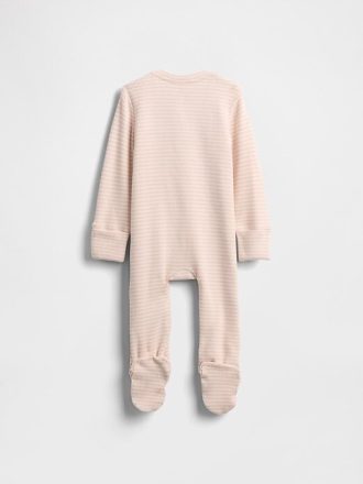 Baby Softspun Waffelbär Einteiler mit Taschenfüßen