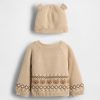 Baby-Strickjacke-Pullover-Set mit Bärenmotiv und Sherpa-Futter Baby-Strickjacke-Pullover-Set mit Bärenmotiv und Sherpa-Futter