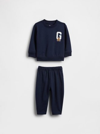 Baby VintageSoft Sweatshirt-Set mit College-Logo