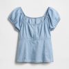 Babydoll-Oberteil aus Denim für Kinder