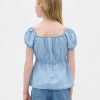 Babydoll-Oberteil aus Denim für Kinder