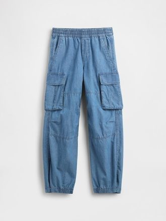 Baggy-Cargo-Jogginghose aus Denim für Kinder