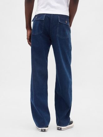 Baggy-Jeans aus Canvas