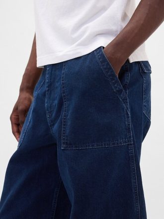 Baggy-Jeans aus Canvas