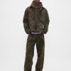 Baggy-Jeans aus Canvas mit Blumenmuster Baggy-Jeans aus Canvas mit Blumenmuster