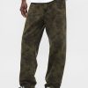 Baggy-Jeans aus Canvas mit Blumenmuster Baggy-Jeans aus Canvas mit Blumenmuster