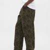 Baggy-Jeans aus Canvas mit Blumenmuster Baggy-Jeans aus Canvas mit Blumenmuster