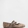 Ballerinas mit Leopardenmuster und Doppelriemen