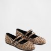 Ballerinas mit Leopardenmuster und Doppelriemen