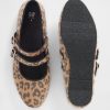 Ballerinas mit Leopardenmuster und Doppelriemen