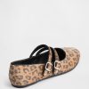 Ballerinas mit Leopardenmuster und Doppelriemen