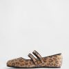 Ballerinas mit Leopardenmuster und Doppelriemen