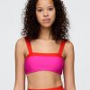 Bandeau-Bikinioberteil mit Farbblockdesign Bandeau-Bikinioberteil mit Farbblockdesign