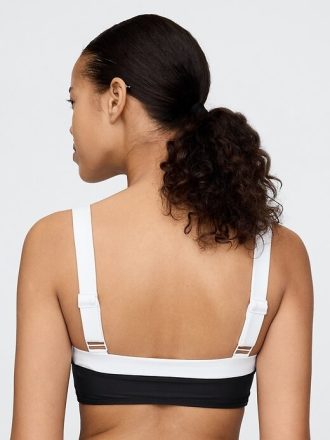 Bandeau-Bikinioberteil mit Farbblockdesign