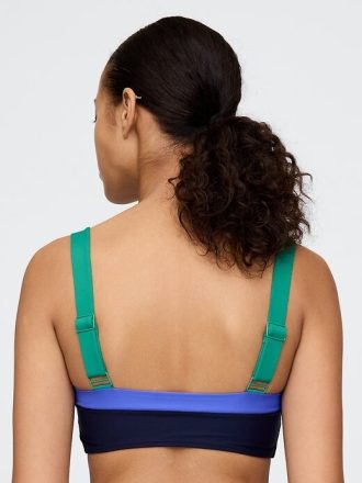 Bandeau-Bikinioberteil mit Farbblockdesign