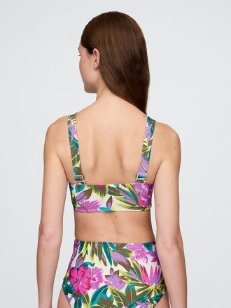 Bandeau-Bikinioberteil mit Farbblockdesign