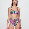 Bandeau-Bikinioberteil mit Farbblockdesign Bandeau-Bikinioberteil mit Farbblockdesign