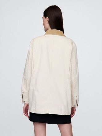 Barn-Jacke mit Cordkragen