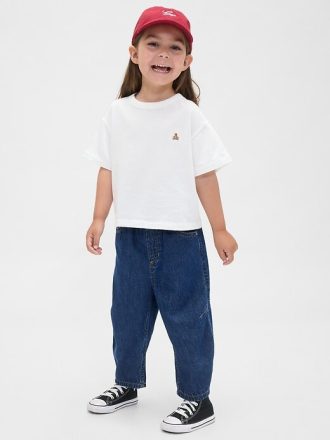 Barrel-Jeans zum Überziehen für Babys und Kleinkinder