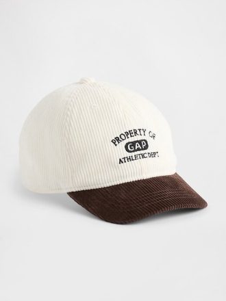 Baseballkappe aus Cord mit Logo für Kinder