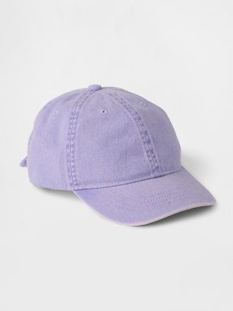 Baseballmütze aus überfärbtem Denim mit Schleife für Kinder