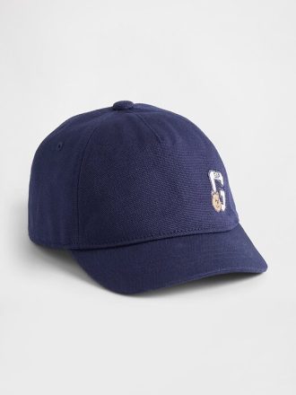 Baseballmütze aus Bio-Baumwolle mit Bärenlogo für Kleinkinder