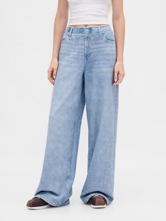 Bedruckte Baggy-Jeans aus Strick