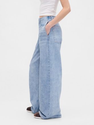Bedruckte Baggy-Jeans aus Strick