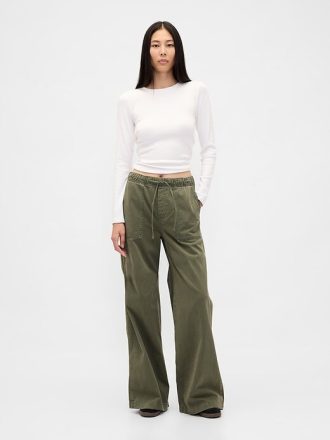 Bequeme Baggy-Hose mit mittlerer Leibhöhe