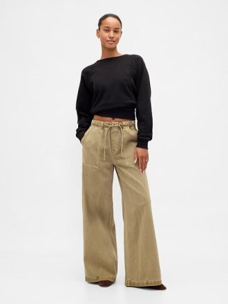 Bequeme Baggy-Hose mit mittlerer Leibhöhe