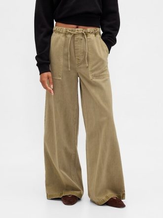 Bequeme Baggy-Hose mit mittlerer Leibhöhe