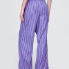 Bequeme Hose aus Bio-Baumwollpopeline mit weitem Bein