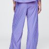 Bequeme Hose aus Bio-Baumwollpopeline mit weitem Bein