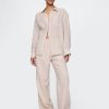 Bequeme Hose aus Leinenmischung mit weitem Saum