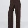 Bequeme Hose aus Leinenmischung mit weitem Saum