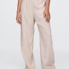 Bequeme Hose aus Leinenmischung mit weitem Saum