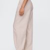 Bequeme Hose aus Leinenmischung mit weitem Saum
