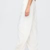 Bequeme Hose aus Leinenmischung mit weitem Saum