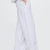 Bequeme Hose aus Leinenmischung mit weitem Saum