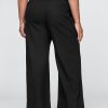 Bequeme Hose aus Leinenmischung mit weitem Saum